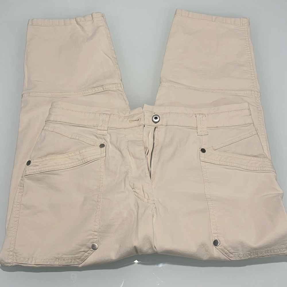 Anthropologie Maeve Turner Ivory Utility Pant
